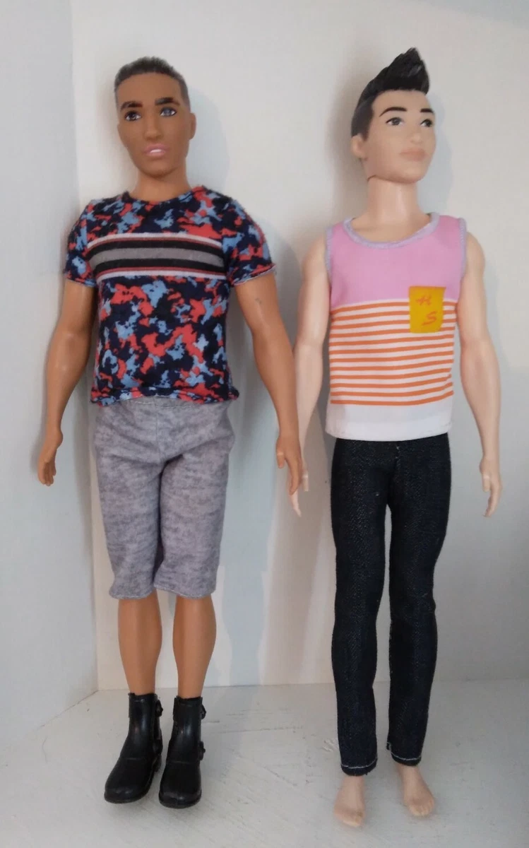 2 Barbie Ken Fashionistas Dolls 2018 with Outfits eBay