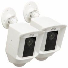 Silicone Skin Cover for Ring Spotlight Camera Battery or Solar - White 2Pack