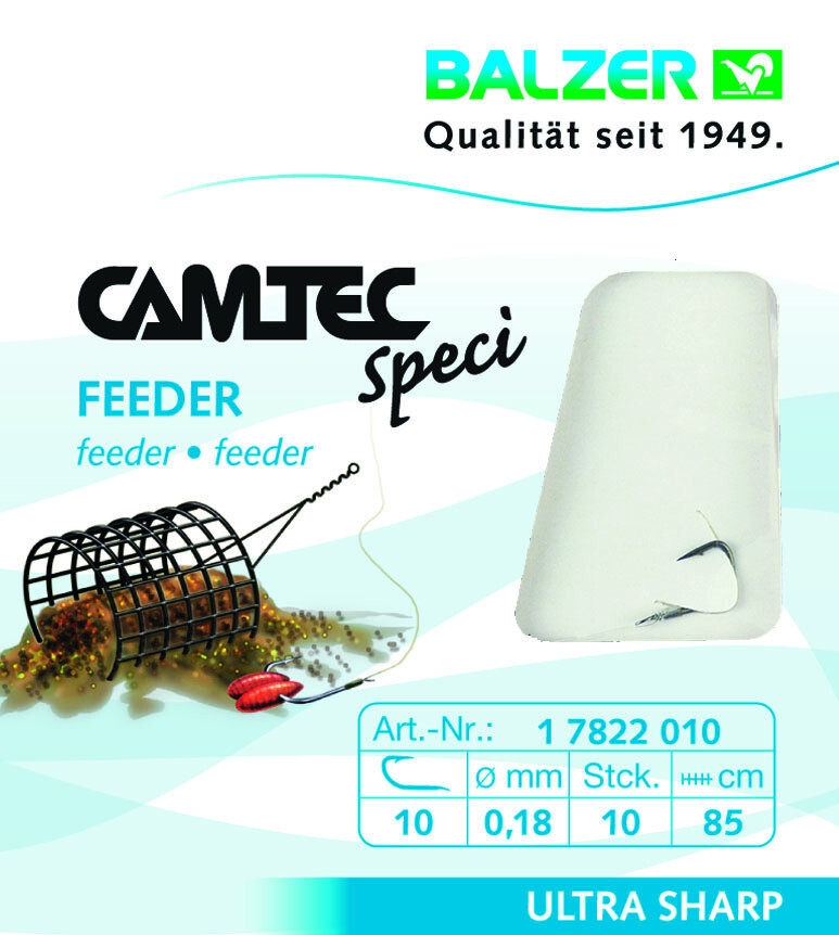 Специальная кормушка Balzer Camtec 85 см Schwarz gebundene Angelhaken fertige angelhaken