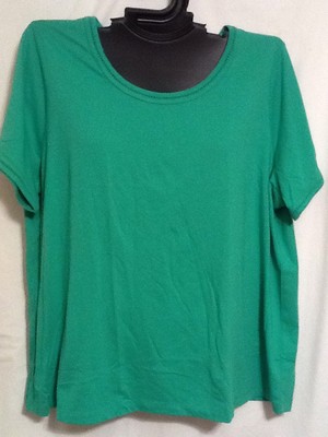 1X 2X 3X Catherines Plus Feel Good Cotton Sleep Tee T-Shirt GREEN Sleepwear New