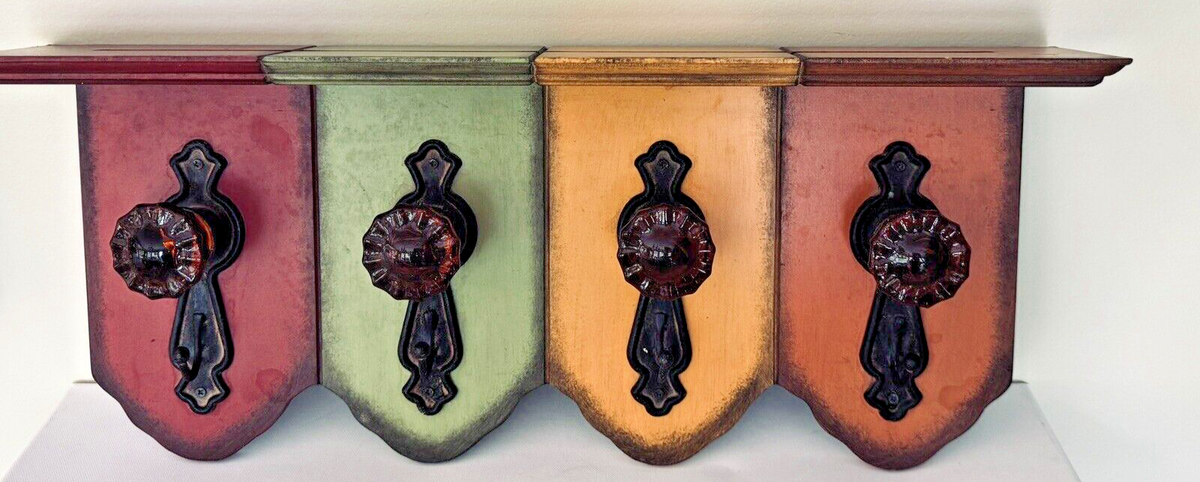 Pier One Vintage Door Knob Hook Coat Key Holder Multicolor Knobs