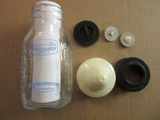 -Thermoglas Nursmatic 4 ounce Glass Baby Bottle w Cap Ring Stopper 2 Instavalves