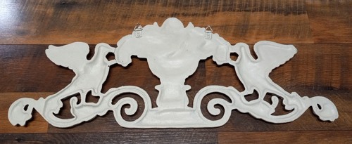 Antique Ornate Cast Iron Pediment Scroll Decoration Shabby Chic Architecture Art - Picture 8 of 11