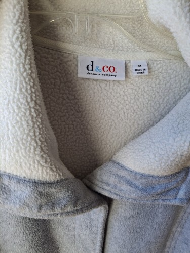 D & Company Ladies Grey Cuff Sleeve Jacket. 34 ins length. Size med. - Picture 3 of 4