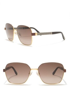 JIMMY CHOO GLITTER PILOT SUNGLASSES Jimmy Choo Pilot Sunglasses Jimena 2M29O Gold/Black 60mm  main image 3