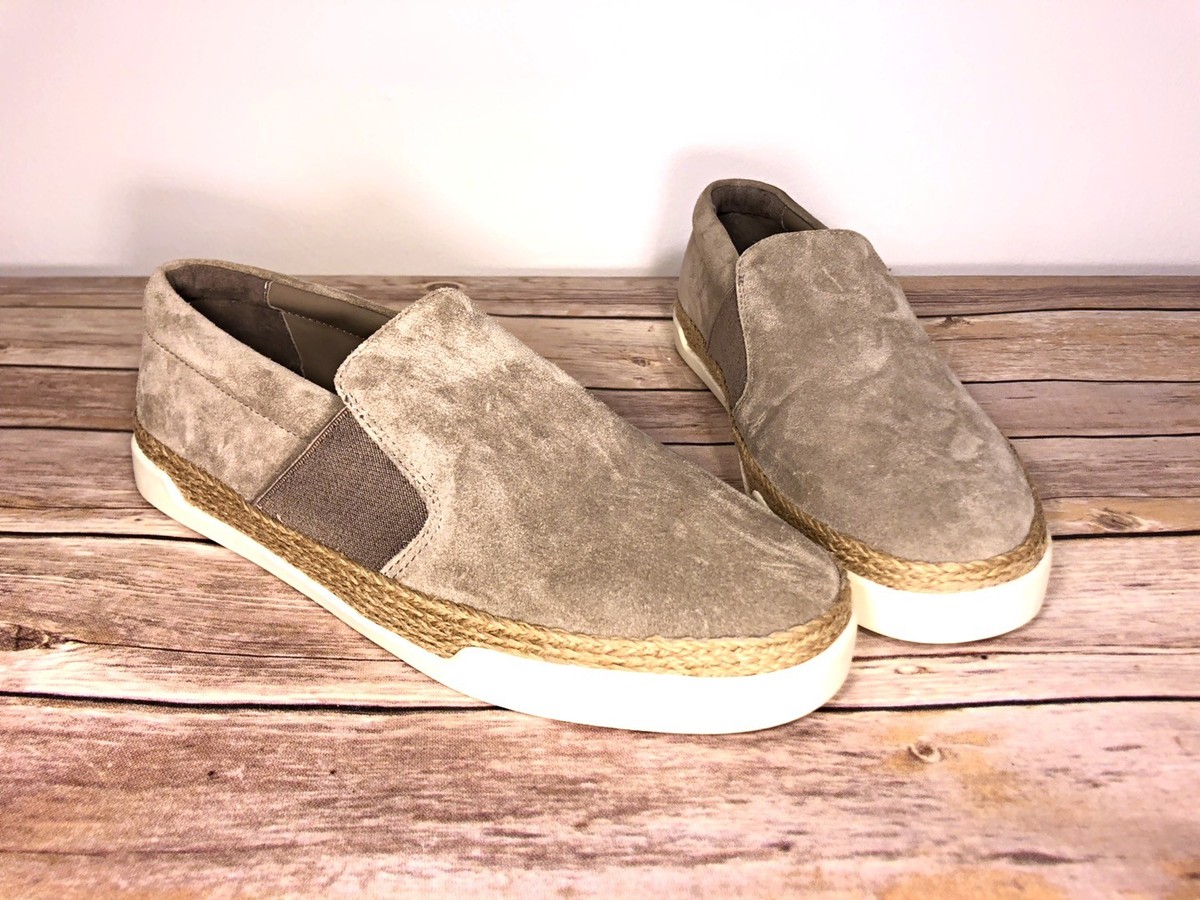 Vince Men\'s Slip-On Suede Shoes - Gray Amazon.com | Vince Mens Sanders Slip-ons Sycamore Green  main image 2