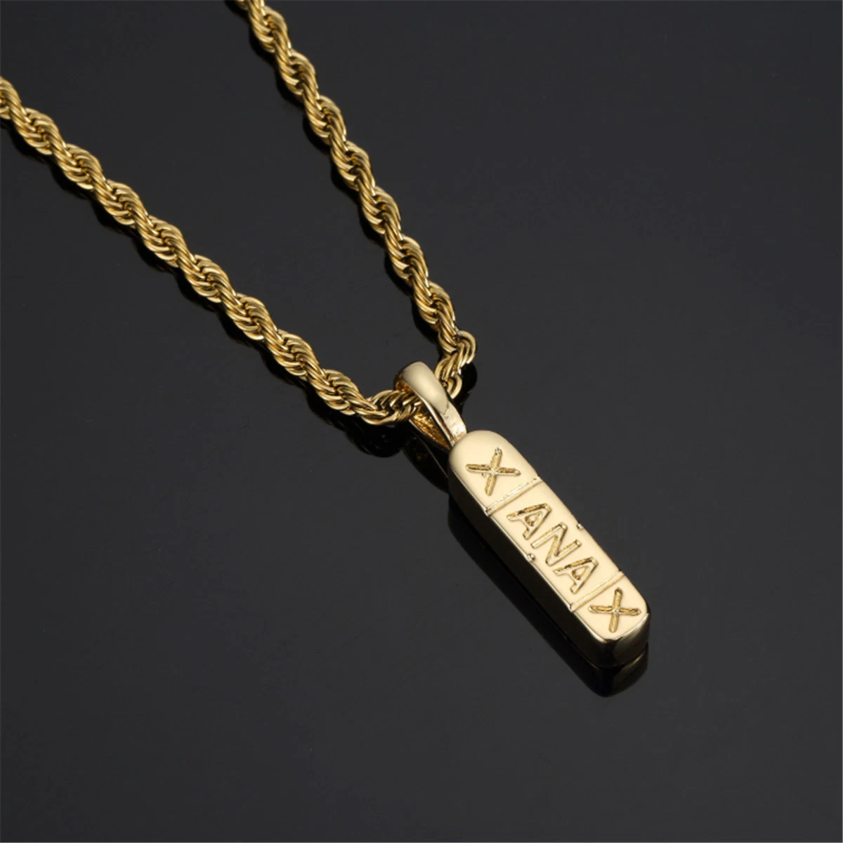 Gold xanax best sale necklace