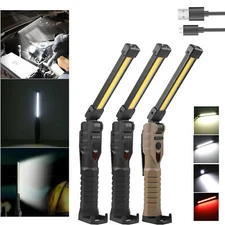 LED COB Work Light Rechargeable Mechanic Torch Flashlight with Magnetic Base LOT