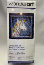 Spinrite Wonderart Latch-Hook Kit, Unicorn, 12" X 12", Kit # 426135