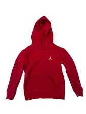 JORDAN Boys Graphic Hoodie Jumper 3-4 Years XS Red Cotton