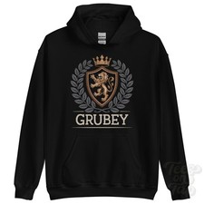 GRUBEY FANTASY COAT OF ARMS HOODIE novelty parody family name crest