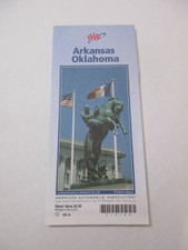2000 AAA Arkansas Oklahoma State Highway Travel Road Map-HrcA
