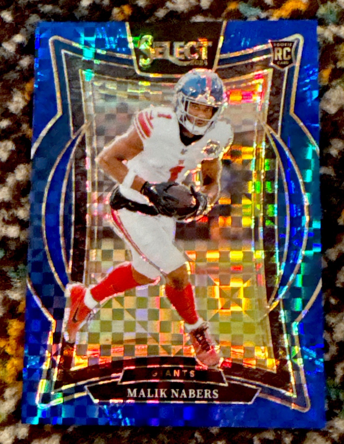2024 Panini Select Malik Nabers BLUE PRIZM Rookie RC #'D /249 #29 GIANTS