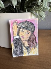 ACEO Original Art Card / Mixed Media/ 2.5”x3.5” By Mo