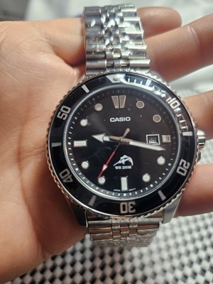 Casio MDV-106-1AVCF Diver 200m Quartz Black Dial Stainless Steel Bracelet