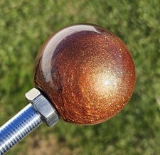 Custom Holographic Orange Shift Knob 12-20 Threads. Vintage Rat Rod Hotrod Bm