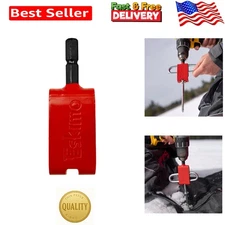 Ambidextrous Ice Drill Adapter - Efficient Tool for Fast Ice Anchor Installation
