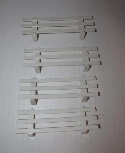 4 Vintage MARX PET SHOP Playset White Fence Accessories