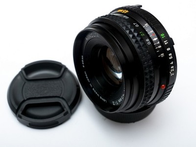 CLAed! Minolta MD Rokkor-X 45mm f/2 Pancake PrimeLens  MILC Sony m43 adaptable!