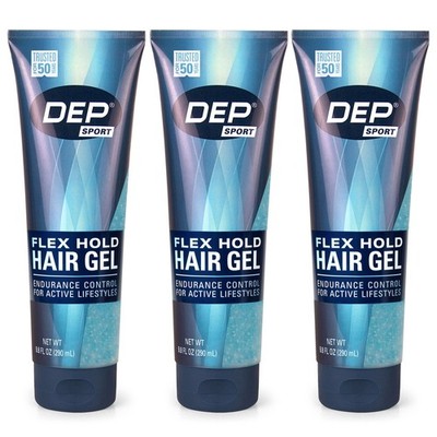 DEP Sport Endurance Hair Styling Gel, 9.8 Ounce (Pack of 3), Blue 