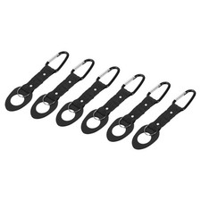 Bottle Hanging Buckle Clip Water Bottle Ring w D-Ring Hook Black 6Pcs