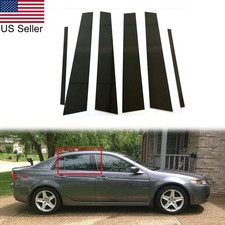 6pcs Glossy Piano Black Pillar Posts Door Window Covers For 2004-2008 Acura Tl 6pcs Glossy Piano Black Pillar Posts Door Window Covers For 2004-2008 Acura Tl