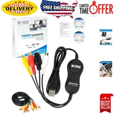 Plug-and-Play VHS to Digital Capture Card for Mac/Windows - 720x576 Resolution