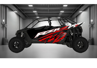 POLARIS RZR PRO XP + PRO R + TURBO R 4 2020-2024 Custom Graphics Decal kit 7