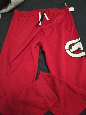 Ecko Unltd Sweatpants Mens XL Red Joggers Spell Out Logo Fleece Hip Hop Y2K #278