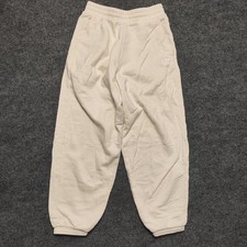 Adidas Originals Sweatpants Womens Small White French Terry Joggers Trefoil Logo