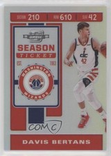 2019-20 Panini Contenders Optic Season Ticket Silver Prizm Davis Bertans #15 s3g