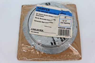 Selkirk 6 In. Steel round Ceiling Diffuser Damper 4280006 (800D) Galvanized