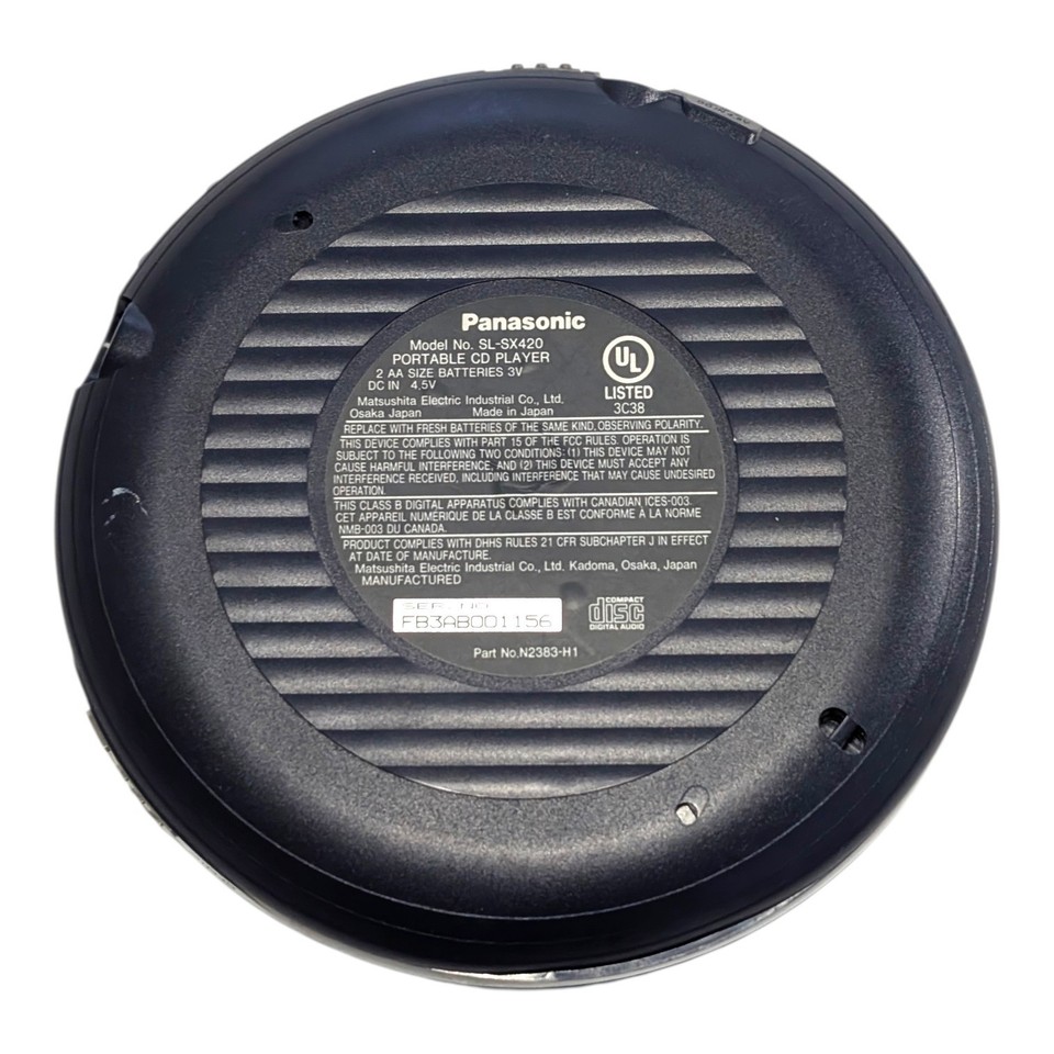 Cd Paid Panasonic SL-SX420 MP3 Portable CD Player Discman For Parts Repair USA ...