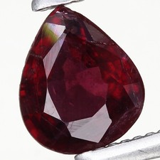 0.4ct 5.8x4.9mm Pear Natural Unheated Rubellite Tourmaline Mozambique, Africa