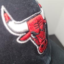 Chicago Bulls 47 Marca Benny Bull Sombrero Gorra Ajustable Negro 3D Bulls Logo