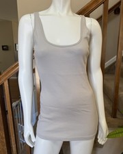 James Perse Ribbed Daily Tank Top Style WNLC3655CU 'Salt' NWT Sz 4