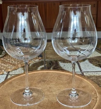 PAIR Reidel Crystal Pinot Noir Tulip Shaped Wine Glass Goblets