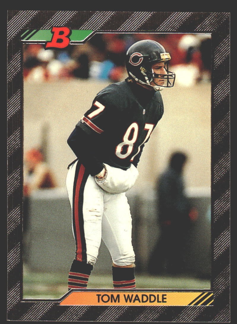 Tom Waddle #313 1992 Bowman Chicago Bears