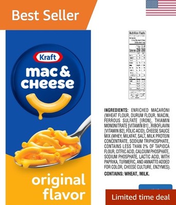 Kraft  Macaroni & Cheese Dinner 7.25 oz Box Pack of 6