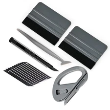 Vehicle Vinyl Wrap Tool Kit with Squeegee Utility Knife and Cutter