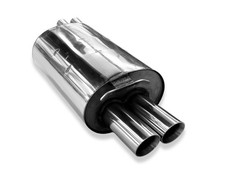 FOX Sportauspuff Racinganlage ab Kat. 2x76mm schräg für BMW X3 E83 2.0l D 3.0l D