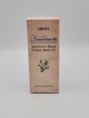 GROEI Jamaican Black Castor Seed Oil 1.69oz 100% Natural Hair Growth Exp 10/2027