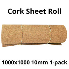 Cork Sheet 1000x1000mm 10mm Natural Acoustic Insulation Panel 210kg/m3 DIY Board