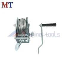 High Quality Hand Winch 800lbs W/ 26FT Wire Rope And Hook For Trailer & Boat