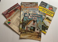 Lot of 5 Vintage Walter T. Foster Art Books  2 others Sunsets Color Moths 