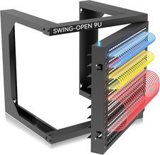 Server Rack Wall Mount 9U with Swing Open, Wall Mount Network Rack for 19 Inch E