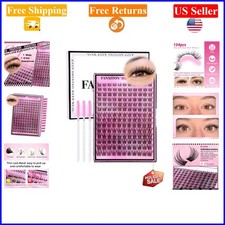 DIY Lash Extension Kit 154 Pcs Natural Wispy Clusters 8-16mm for Beginners