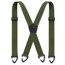 X Back Hidden Suspender 1.5 Inches under Clothing Heavy Duty Work Suspenders for