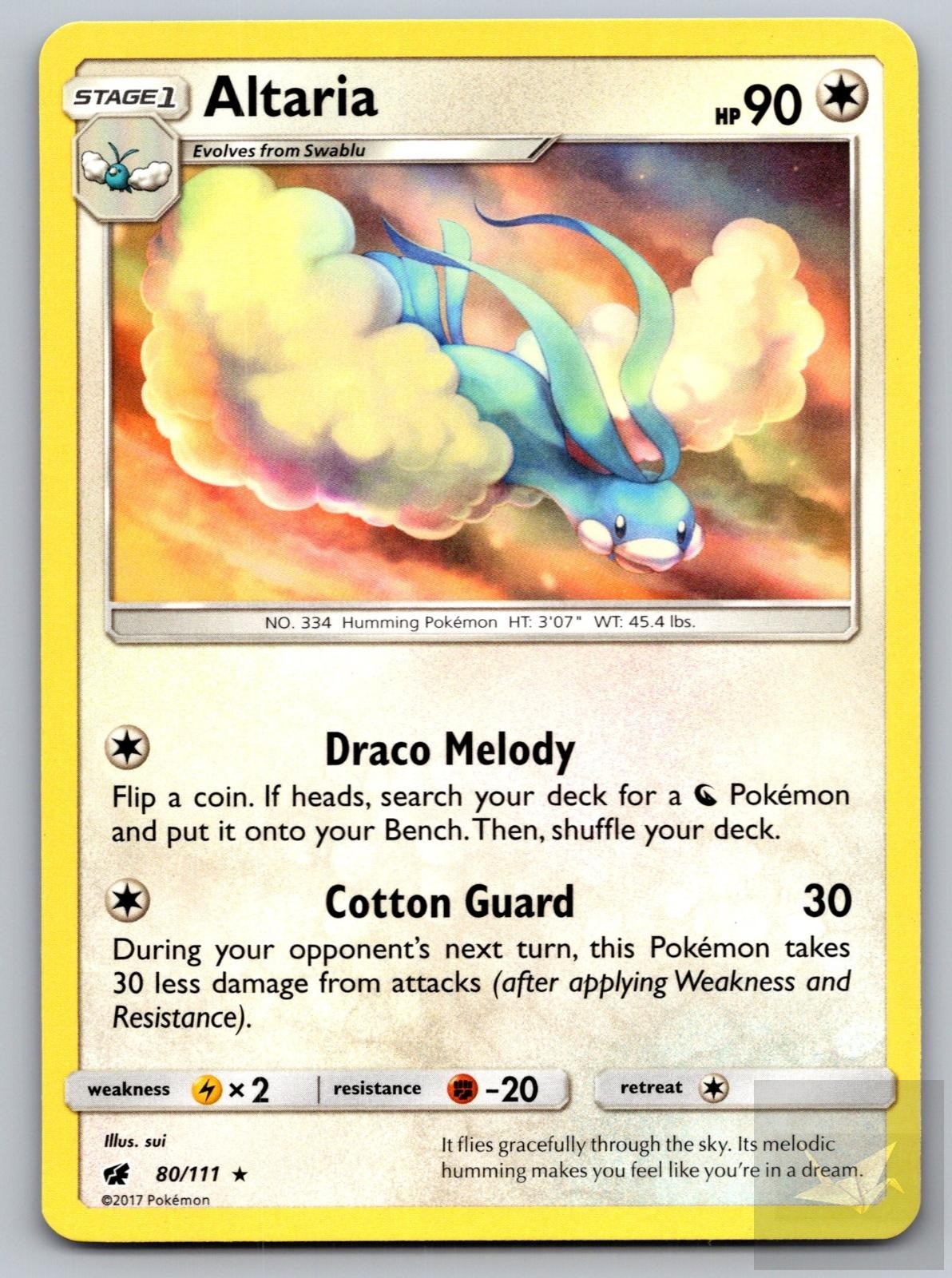 Altaria 80/111 Rare Crimson Invasion Pokemon Near Mint