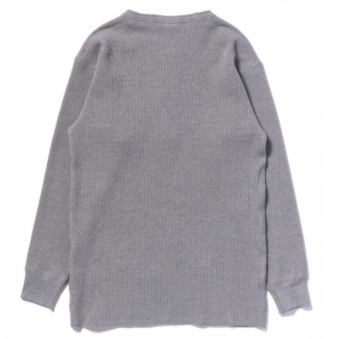 The Real McCoy's Waffle Thermal Henley L/S Gray XL Used